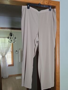 Alfred Dunner Light Taupe Pull-On Stretch Trousers